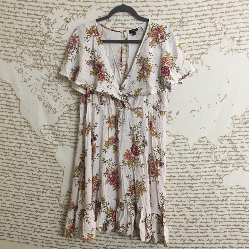 Torrid Sz 2 Floral Dress Wrap Top A7-9